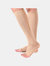 Premium Quality Zipper Compression Socks Calf Knee High Open Toe Support - Beige