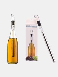 Premium Stainless Steel Bottle Cooler Stick Chill Rod Decanting Aerator & Drip-Free Pourer