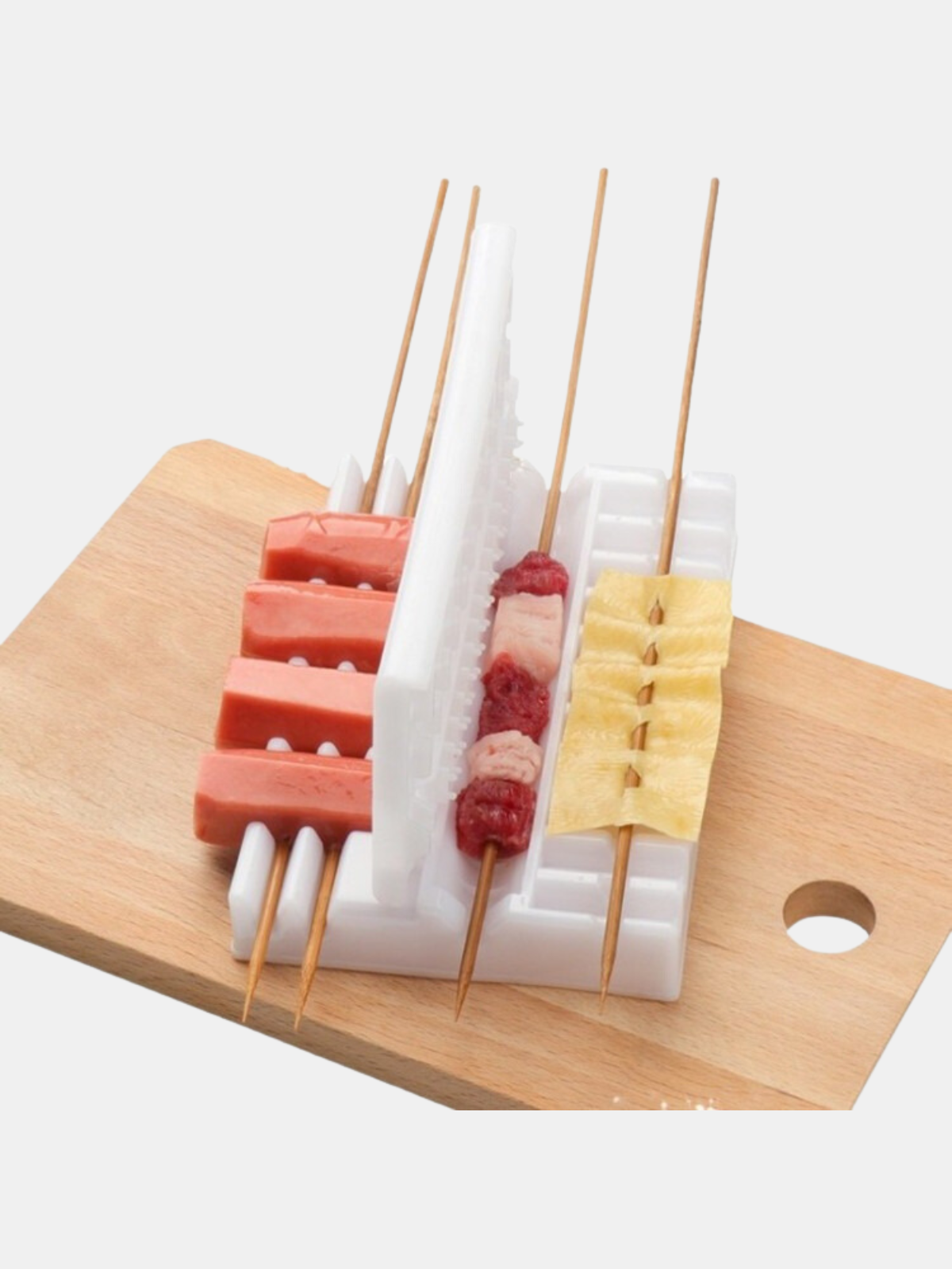 Skewers Kebab Maker Grill Barbecue Stringer Box Machine Beef Meat