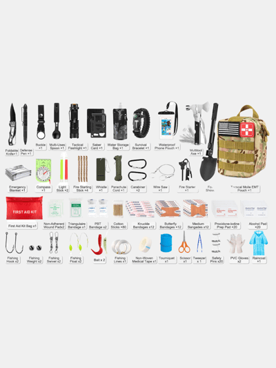 Vigor Professional Survival 235 Pcs Gear First Aid Tool Gift For Men Camping Outdoor Adventure Boat Hunting Hiking & Earthquake product