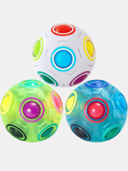 Rainbow Puzzle Ball Fidget Fun Stress Reliever Magic Ball Brain Teaser Fidget Toys For Children Teens & Adults