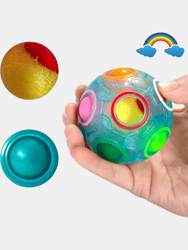 Rainbow Puzzle Ball Fidget Fun Stress Reliever Magic Ball Brain Teaser Fidget Toys For Children Teens & Adults