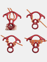 Rescue Figure, 8 Descender Large Bent-Ear Belaying And Rappelling Gear 50 KN