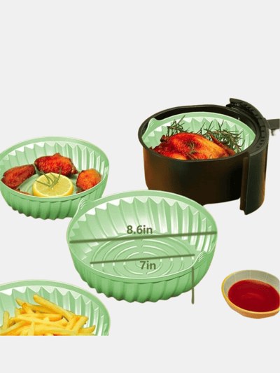 Vigor Reusable Non-stick Food Grade Silicon Oven Pan Air Fryer(Bulk 3 Sets) product