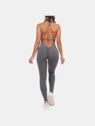 Romper Scrunch Butt Jumpsuit Yoga Deep V-neck Clothing Fitness Backless Gym