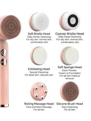 Rotating Waterproof Facial Cleansing Spin Roller Sonic Massager Cleaner Brush Silicone Electric Face Brush Cleanser - Bulk 3 Sets