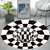 Round 3D Visual Trap Pattern Carpet Computer Chair Cushion Round Door Mat Chair Mat Floor Protector - Bulk 3 Sets