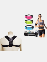 Running Belt For Women And Men & Men Women Adjustable Shoulders Back Support Posture Corrector Combo