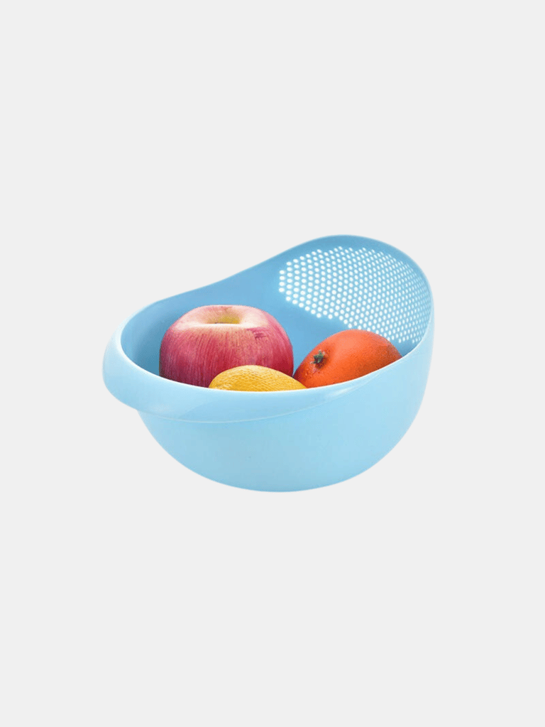 Sieves And Strainers Rice Washing Bowl Strainer Drain Basket - Blue