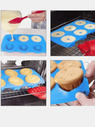 Silicone Bundt Cake Molds, Doughnut Maker Silicone Baking Tray Cupcake Muffin Molds Mini Cake Pan