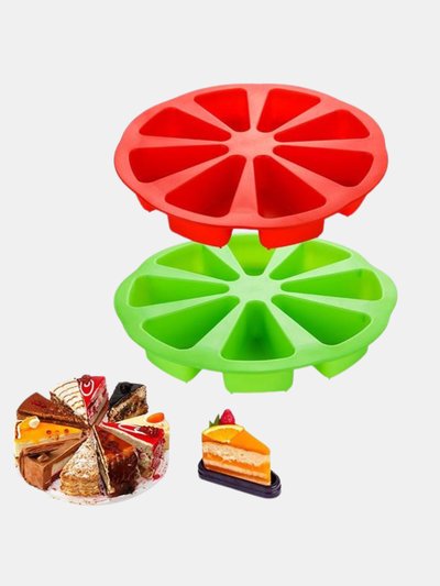 Vigor Silicone DIY Baking Molds Large 8 Cavity Silicone Scone Pan/Cakes Slices Mold/Triangle Cavity Cake Pan Pizza Slices Pan,Cornbread Mold - Bulk 3 Sets product