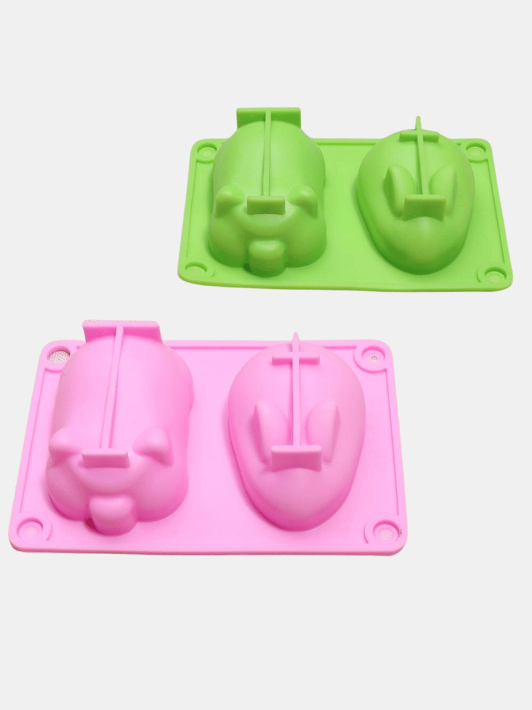 Silicone Mousse Cake Mold Bunny Piggy Baking Tray Dessert Mold Pastry - 2 Pcs