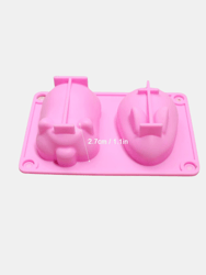 Silicone Mousse Cake Mold Bunny Piggy Baking Tray Dessert Mold Pastry - 2 Pcs