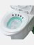 Sitz Bath With Hand Flusher & Nozzle - Foldable White/Green