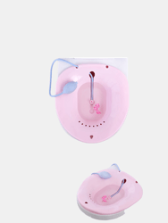 Sitz Bath With Hand Flusher & Nozzle - Pink-Wholesale 10pcs