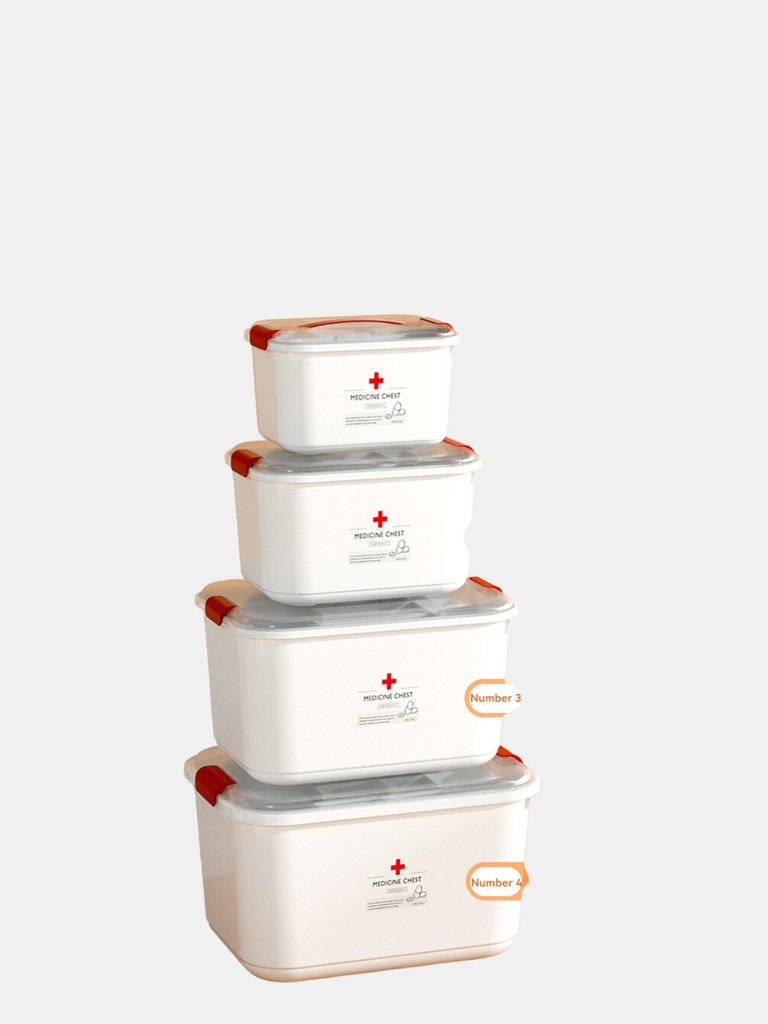 Sleek Household Medical Box Emergency Medical Storage Box Drug Large Capacity Box Drug Storage Box