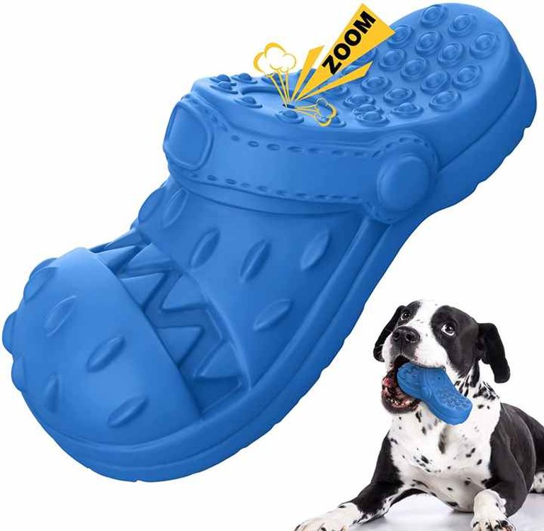 Slipper Shape Dog Toys For Chewing Teeth Cleaner Interactive Sounding Dog Toy For Aggressive Chewers