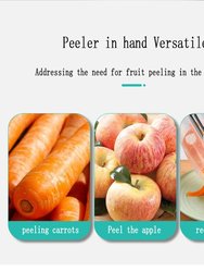Stainless Steel Peeler With Container Vegetable Kitchen Gadget Storage - Bulk 3 Sets