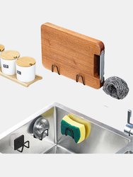 Stainless Steel Sponge Holders For Kitchen Sink, Strong Adhesive Small Sponge Holder, Premium Rustproof & Waterproof Kitchen Sink Caddy - Minimal Size