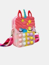 Stress Release Pop Coin Purse Unicorn Pop Purse For Girls Beach Mini Pop Fidget Toy For Girls, Push Pop Bubble Fidget - Bulk 3 Sets