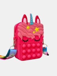Stress Release Pop Coin Purse Unicorn Pop Purse for Girls Beach Mini Pop Fidget Toy for Girls, Push Pop Bubble Fidget Sensory Toy 