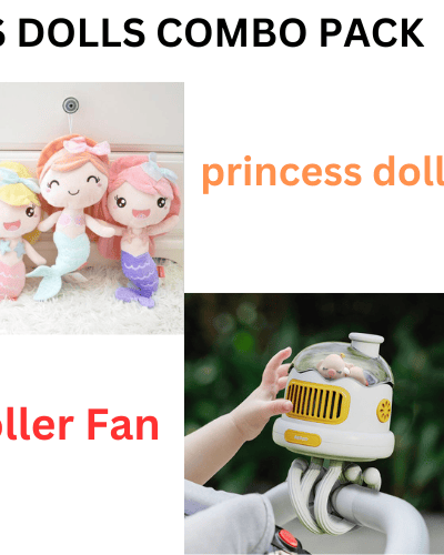 Vigor Stroller Fan & Princess Doll Best Gift Baby Combo Pack product