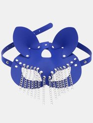 Stylish Personality Chain Leather Mask Party Masquerade Costume - Blue