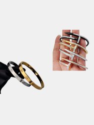 Stylish Simple Love Bangle & Nail bracelet For Women Trendy 18K Bangle Combo Pack
