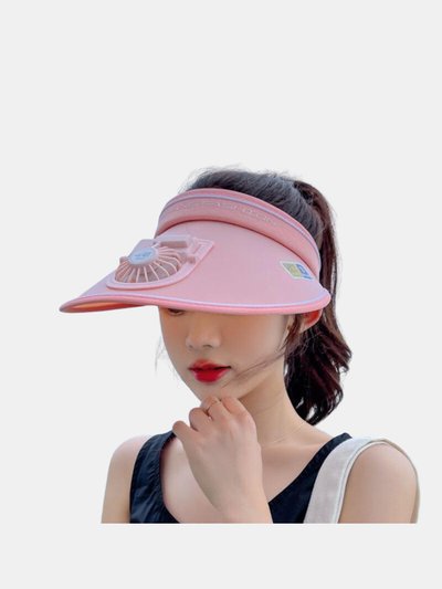 Vigor Sun Visor Hats with Fan-Three Temp Settings-Large Area Sun Protection, Visors For Women/Men/Kids, Adjustable Elastic Buckle product