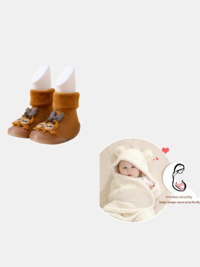 Vigor Swaddle Sleeping Bags & Baby Sock Shoes Combo Pack product