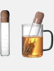 Tea Strainer Accessories Glass Test Tube Tea Strainer Glass Tube Tea Infuser With Cork Lid Bulk In 3 Set
