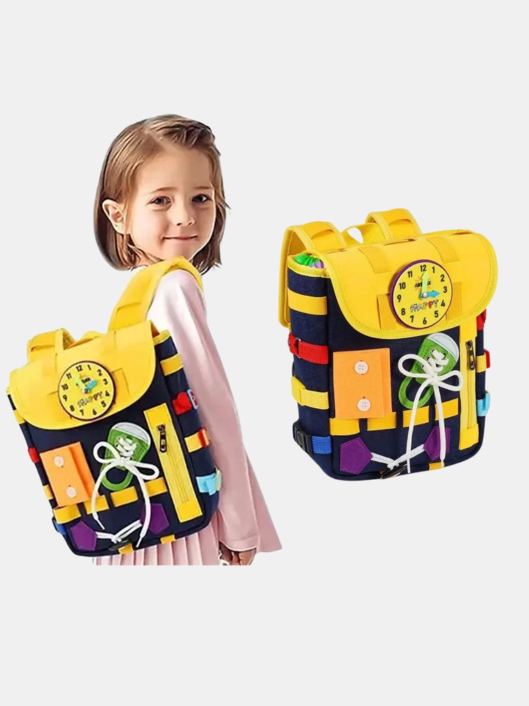 Toddlers With Buckles And Zippers, Montessori Sensory Toys, Learning Activity Through Play, Can Be Stored And Carried On The Back- Bulk 3 Sets