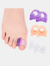 Toe Thumb Foot Care Ball of soft Silicone Foot Cushions - Purple