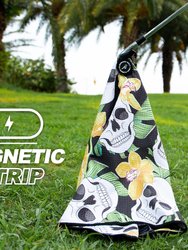 Top Quality Microfiber Waffle Design With Clip - Industrial Strength Magnet For Strong Hold To Golf Bags, Carts & Clubs
