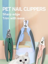 Upscale Pet Nail Clippers Grooming Dog Nail Clippers With Safety Guard - Pink