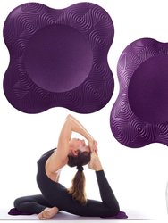 Yoga Knee Pad Cushion Extra Thick For Knees Elbows Wrist Hands Head Foam Pilates Kneeling Pad - 2 Pcs - Purple