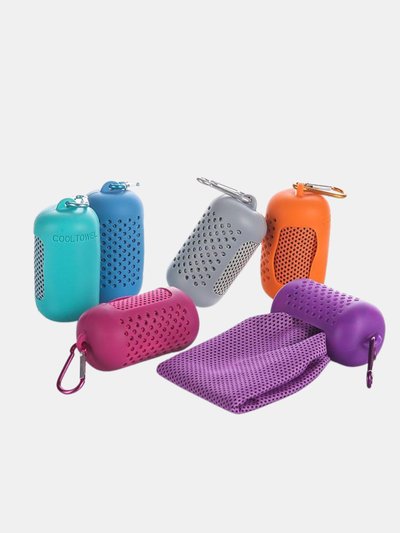 Vigor Yoga Towel Basketball Towel with Silicone Storage Bag,Camping Hiking Towels - Bulk 3 Sets product