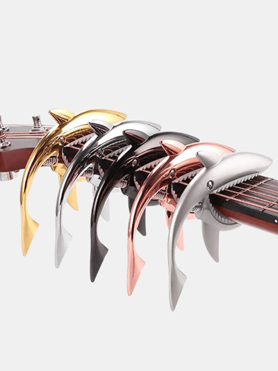 Vigor Zinc Alloy Guitar Shark Capo For Acoustic And Electric Guitar - Bulk 3 Sets product
