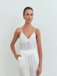 Omega Bustier Top - White