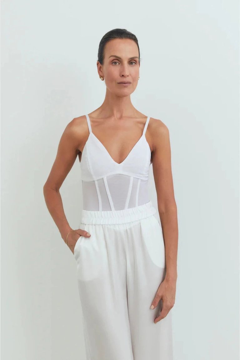Omega Bustier Top - White