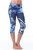 Analog Geometric Print Wide Waistband Capri Leggings In Blue - Blue