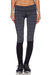 Comfort Fit Mid Rise Static Stripe Stirrup Leggings In Black - Black