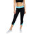 Composure Two-Tone Mesh Trip Leggings In Aqua-Black - Aqua-Black