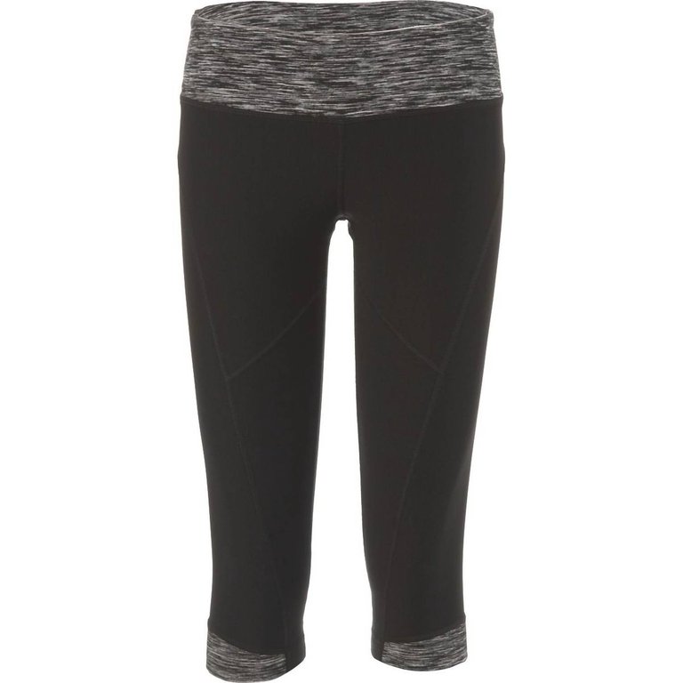 Women's Rythm Wide Waistband Capri Leggings In Black - Black