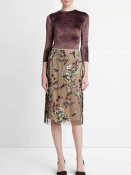 Begonia Sequin Skirt - Dewberry