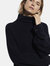 Button Cuff Turtleneck Sweater