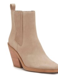 Ackella Bootie In Truffle Taupe Suede