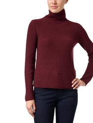 Cashmere Turtleneck Sweater - Burgundy