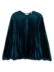 Chevron Pleated Blouse