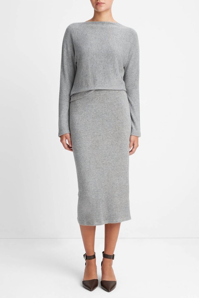 Cozy Midi Skirt - Silver Dust